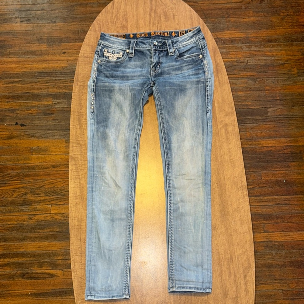 rock revival vivian cuffed skinny jeans
